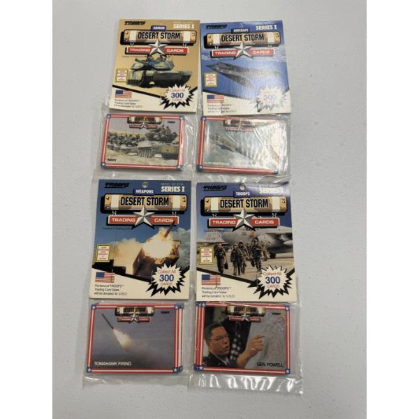 1991 Spectra Star Desert Storm Trading Cards 4 Packs - Brand New 