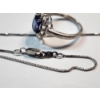 Image 4 : Stunning Matching Set: Sterling Silver Necklace and Ring with Large Blue Stone - TW: 6.6g
Necklace 1