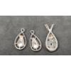 Image 2 : 14K White Gold Pendants With Diamonds - Weight: 1.9g
