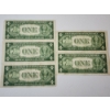 Image 5 : Lot of FIVE U.S. 1935-A Blue Seal Silver Certificates