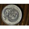 Image 1 :  2019 1 oz Canadian Lucky Dragon High Relief Silver Coin - FV $5.00 CAD - .999 Fine Silver