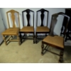Image 5 : Antique Buffet with Matching Table and Chairs- Buffett 66"x38"x21"- Table 41"x56"- 4 Chairs