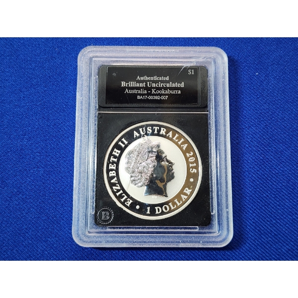 The Bradford Exchange Mint BU 201 Australia Kookaburra $1 1oz .999 Silver Coin