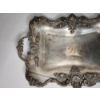 Image 4 : Gorgeous Sterling Silver Serving Tray with Engraved "B" Weighting 980g
