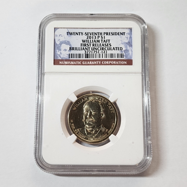 NGC Brilliant Uncirculated 2013-P William Taft First Releases Presidential Dollar 