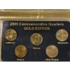 Image 4 : 2003, 2004, & 2005 United States 24K Gold Layered 50 States Commemorative Quarters