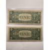 Image 2 : 2 - 1957 United States Washington $1.00 Silver Certificates In Protective Holders 