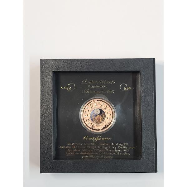 2023 Mint Of Poland Niue 1 Oz .999 Silver Gilded Proof Fabergé Art Pocket Watch CoinIn Original Box