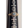 Image 7 : 10K Yellow Gold Women's Aquamarine Ring - Size 8 - Weight: 2.2g