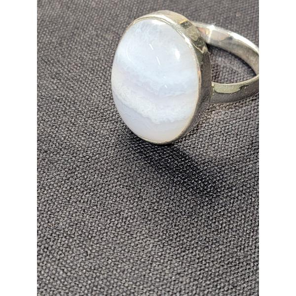 Sterling Silver Rose Quartz -Size 10 1/2 - 6.5 Grams