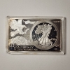 Image 1 : 2 Troy Ounces .999 Fine Silver 35th Anniversary of Silver Eagle Coin With 2021 American Silver Eagle