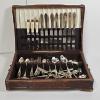 Image 1 : Vintage Normandy Rose Silver-Plated Flatware Canteen Set (5.6lbs)