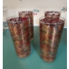 Image 2 : 4 Holiday Embellished Gold Overlay Tumblers As shown - Kitchen
