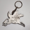 Image 2 : Pewter Pegasus Keychain ft. Red Gemstones  