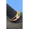 Image 3 : 10K Gold Ring With Multi-Colored Stones - Size: 8 - Weight: 2.9g