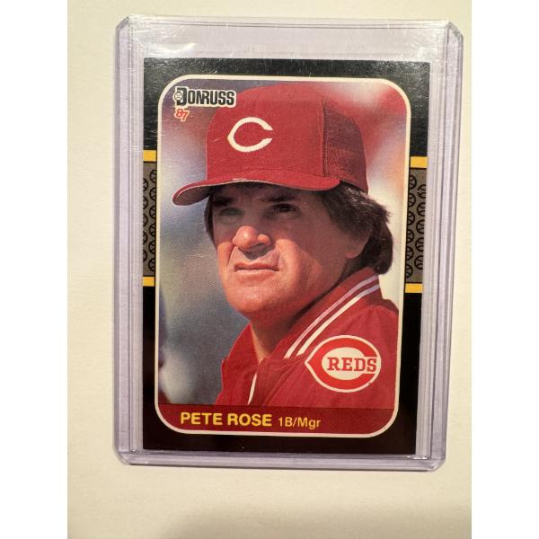 1987 Donruss Pete Rose Baseball Card In Protective Holder - Mint Condition