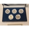 Image 3 : Display Set of Five United States Bicentennial Quarters Including Two Silver - Possible Mint Error!