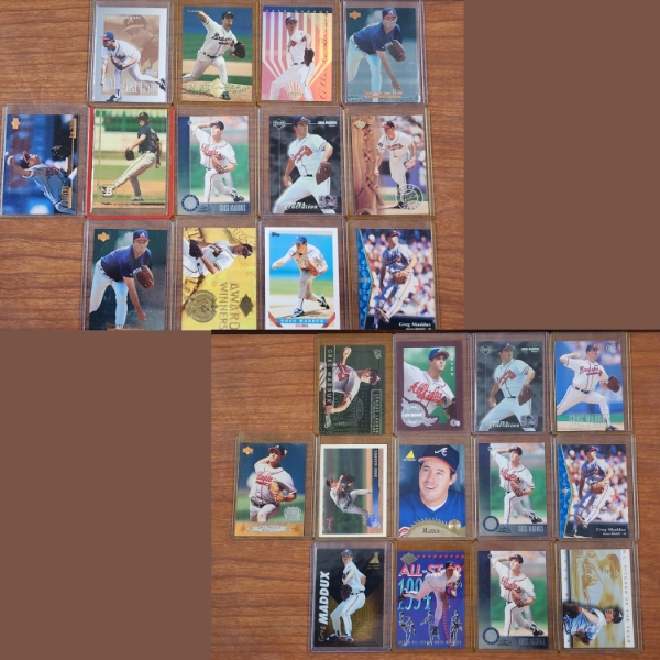 26 Assorted Greg Maddux Baseball Trading Cards - An Instant Collection