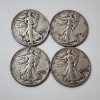 Image 1 : Four Assorted United States 90% Silver Walking Liberty Half Dollars - Face Value: $2.00
