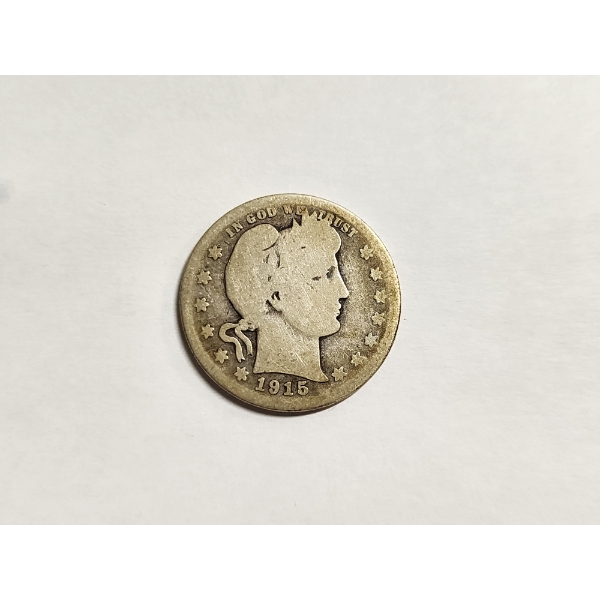 1915-S Barber Quarter- 90% Silver U.S. Coin - *Better Date!*
