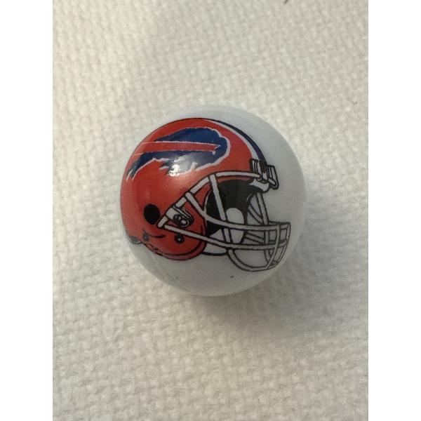 Vintage Buffalo Bills One Inch Shooter Glass Marble - Mint Condition