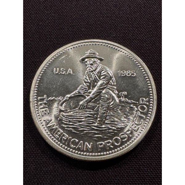 Rare 1985 Englehard The American Prospector .999 One Troy Ounce Fine Silver - Mint Condition