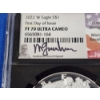 Image 3 : 2022-W NGC PF ULTRA CAMEO Silver Eagle FDOI - 1oz Fine Silver - Gaudioso Signed!