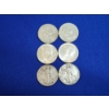 Image 1 : x6 Assorted 90% Silver Half Dollars: Franklin, Kennedy, Walking Liberty FV: $3.00