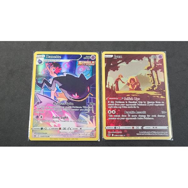 2022 Banette Trainer Gallery TG07/TG30 Holo & 2022 Jynx Trainer TG04/TG30 Holo Pokémon Cards