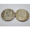 Image 2 : Two 1964 United States 90% Silver Kennedy Half Dollars ~ $1.00 Face Value