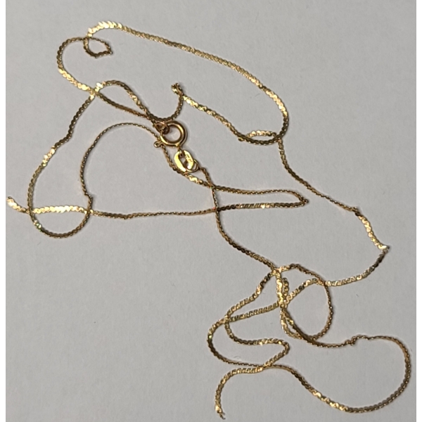 14K Yellow Gold Scrap Necklace - Weight: 0.8g