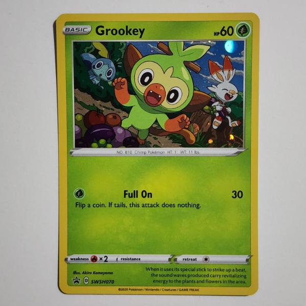 Grookey SWSH070 Black Star Promo Holo Rare Pokemon Trading Card