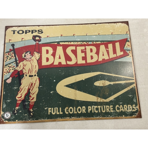 Topps Metal 1954 Replica Baseball Sign 16" x 12" - Brand New