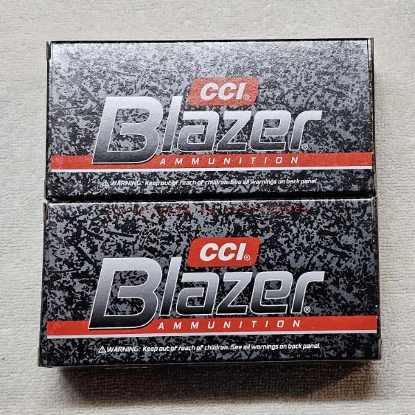 2 Boxes of CCI Blazer 9mm Luger Ammunition ft. a 115-Grain Full Metal Jacket - 100 Rounds Total
