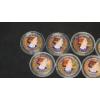Image 3 : (7) 1999 Colorized Susan B. Anthony $1 Coins In Coin Capsules 
