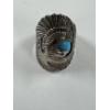 Image 1 : Beautiful Sterling Silver Ring Eagle Ring With Turquoise - Marked 925 - Weighs 13.1 Grams