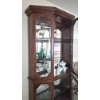 Image 4 : PICKUP IN CANTON - Fantastic Mahogany Mirrored Back Curio Cabinet 4 FT Wide 2 Door Upper & Lower Exc