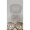 Image 2 : (4) United States Franklin 90% Silver Half Dollars With Coin Tube - Face Value: $2.00