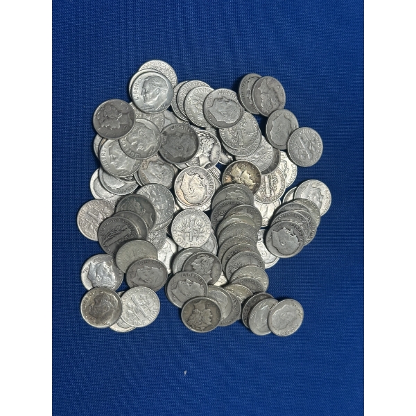 Assorted 90% Silver Dimes - $10 Face Value