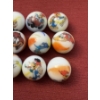 Image 4 : Extremely Rare Vintage Woody Wood Pecker Hand Painted 15 Piece Marble Advertising Set - Mint