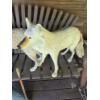 Image 2 : 3 Plastic Coyote Decoys and 1 Plastic Bird Decoy - Goose Deterrent
