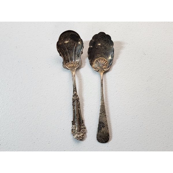 Two Vintage Sterling Silver Spoons TW: 47.9g