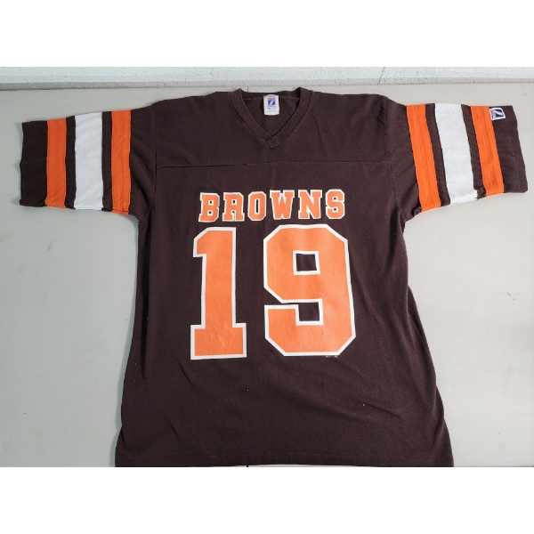 Vintage Cleveland Browns #19 Bernie Kosar Jersey Logo 7, Inc. Size Large