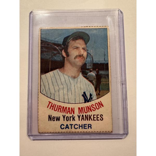 1977 Hostess Thurman Munson "The Captain" Baseball Ball Card In Protective Holder - Mint
