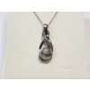 Image 2 : Sterling Silver Infinity Pendant Necklace - 18in - Total Weight: 3.8g