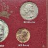 Image 5 : 1965 "No Mint Mark Collection" 5-Coin Boxed Set with 40% Silver Kennedy Half-Dollar