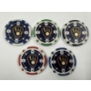 Image 2 : 5 - RARE Milwaukee Brewers Baseball Clay Poker Chips - Mint Condition - Complete Set