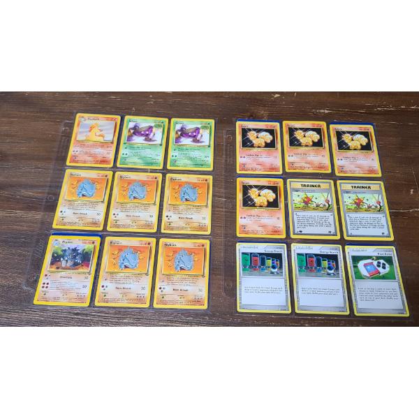 Vintage Assorted Pokémon Trading Cards Including Vulpix & Machop 