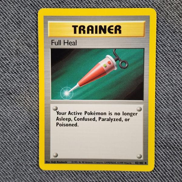 Full Heal 82/102 Uncommon Trainer Vintage Base Set Pokemon Trading Card - Near Mint