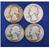 Image 2 : Lot of 8 Assorted Year 90% Silver Washington Quarters, FV $2.00
